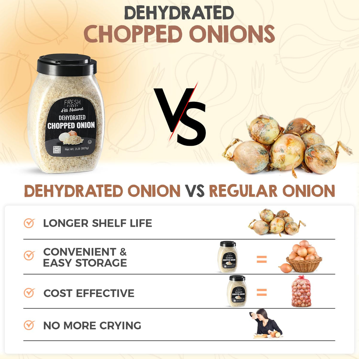 Fresh Finest Kosher-certified onions label emphasizes trusted sourcing and standards.