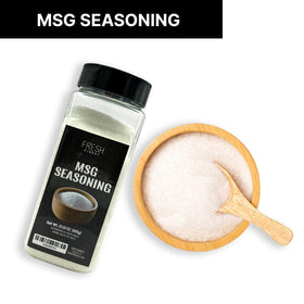 Fresh Finest MSG seasoning in kitchen setup evokes convenient daily flavoring.