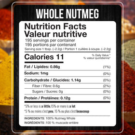 Fresh Finest Nutmeg close-up aroma highlighting warm, spicy notes for cooking.
