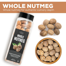 Fresh Finest Nutmeg jar with label, perfect for gifting or everyday use.