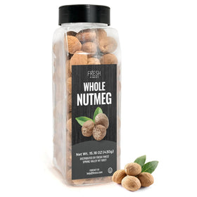 Fresh Finest Nutmeg whole bulk pack, ideal for pantry storage and weekly baking.