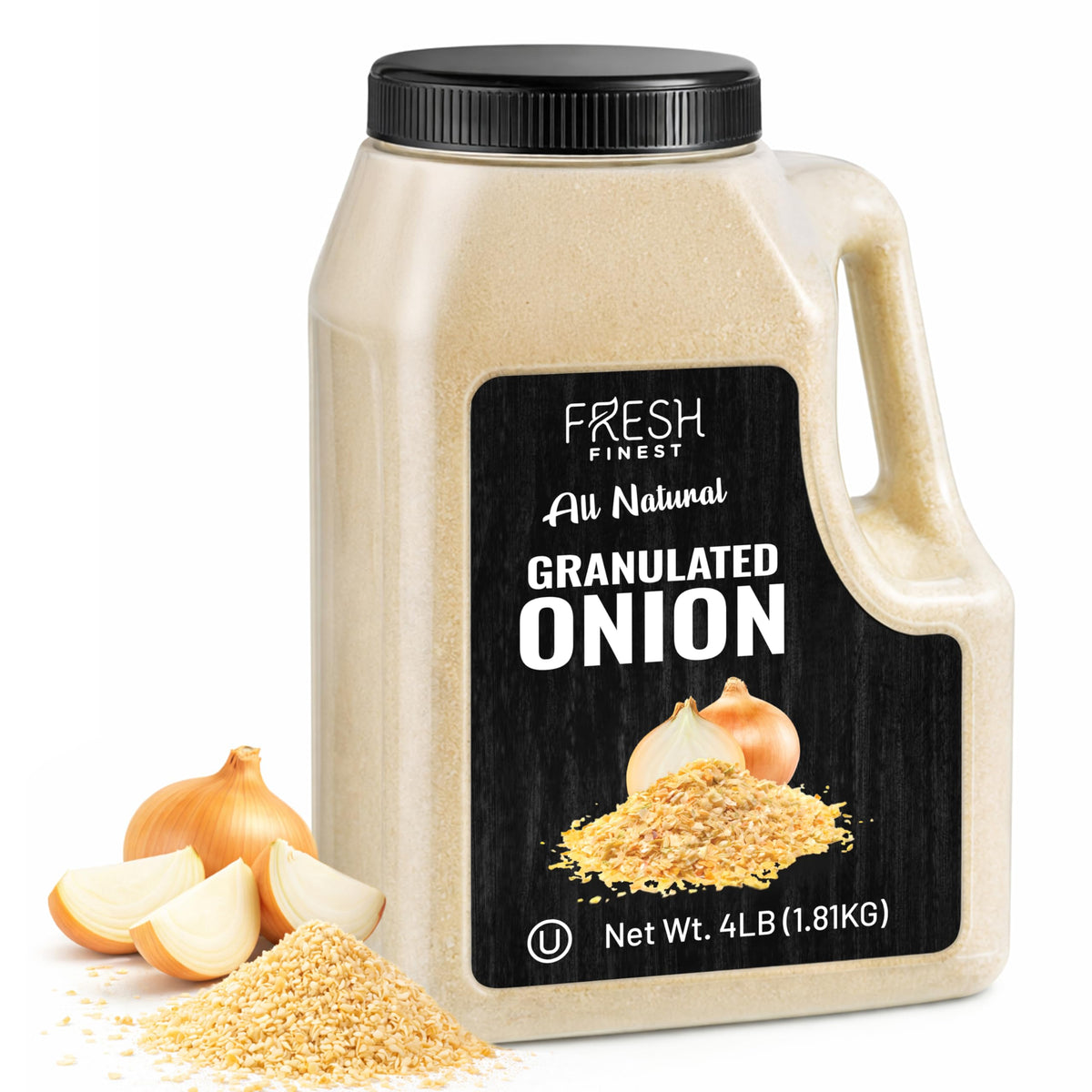 Fresh Finest onion powder fine granules for quick, even seasoning.