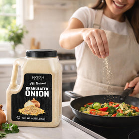Fresh Finest onion powder is non-GMO, kosher, and gluten-free.