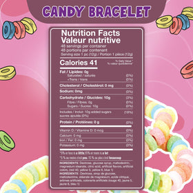Fresh Finest pastel candy bracelets, individually wrapped, stay fresh for snacking anytime.