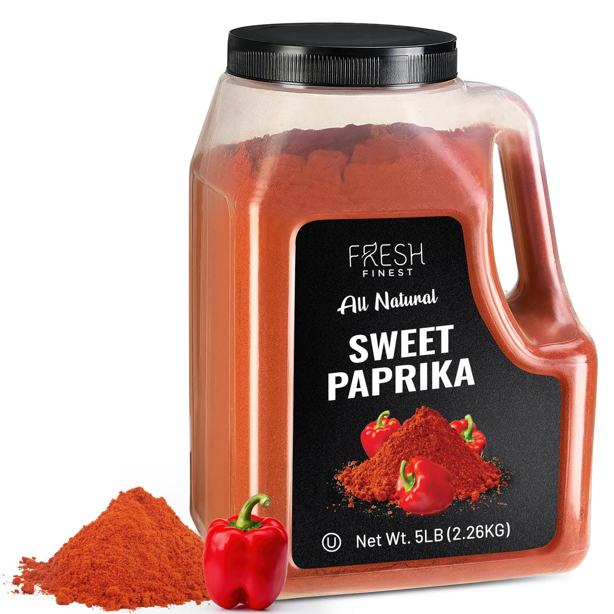 Fresh Finest Sweet Paprika dried peppers close-up highlighting harvest