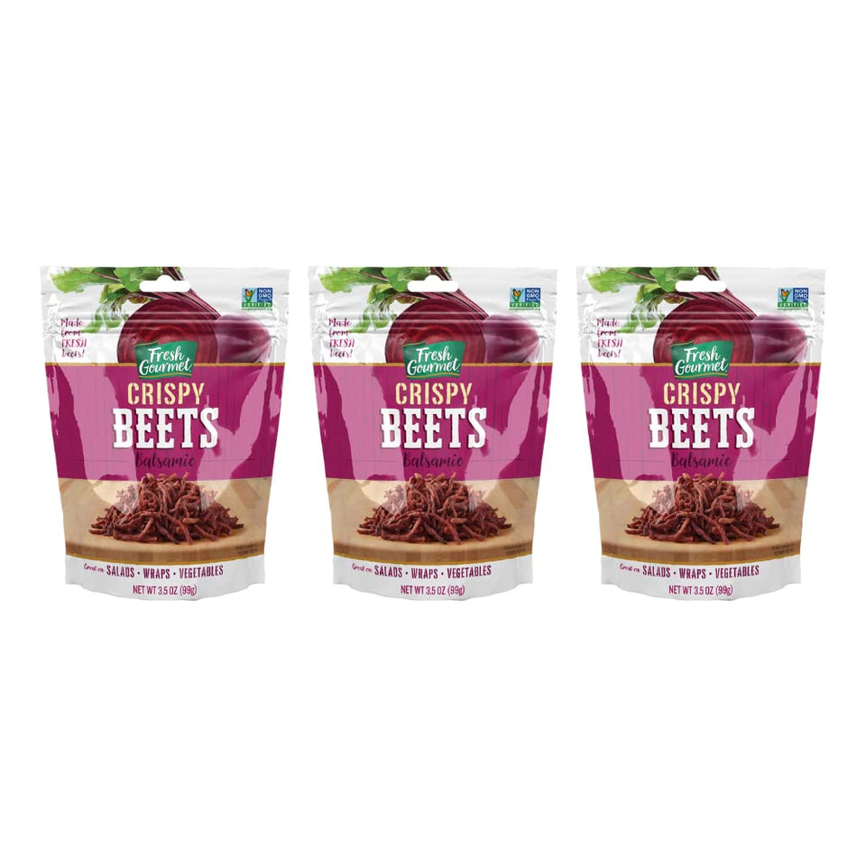 Fresh Gourmet Crispy Balsamic Beets pack of 3 ready for salads.