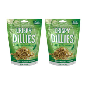 Fresh Gourmet Crispy Dillies bag close-up, crunchy pickle bites enhance meals