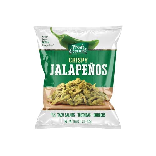 Fresh Gourmet Crispy Jalapeños on salad add crunch and spice.