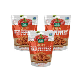 Fresh Gourmet Crispy Red Peppers bag close-up, ideal as a salad topping for crunch.