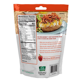 Fresh Gourmet Crispy Red Peppers sprinkled on sandwiches for savory texture and color.