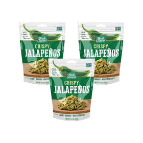 Fresh Gourmet crispy jalapenos 3-5oz pack on a salad for crunchy heat