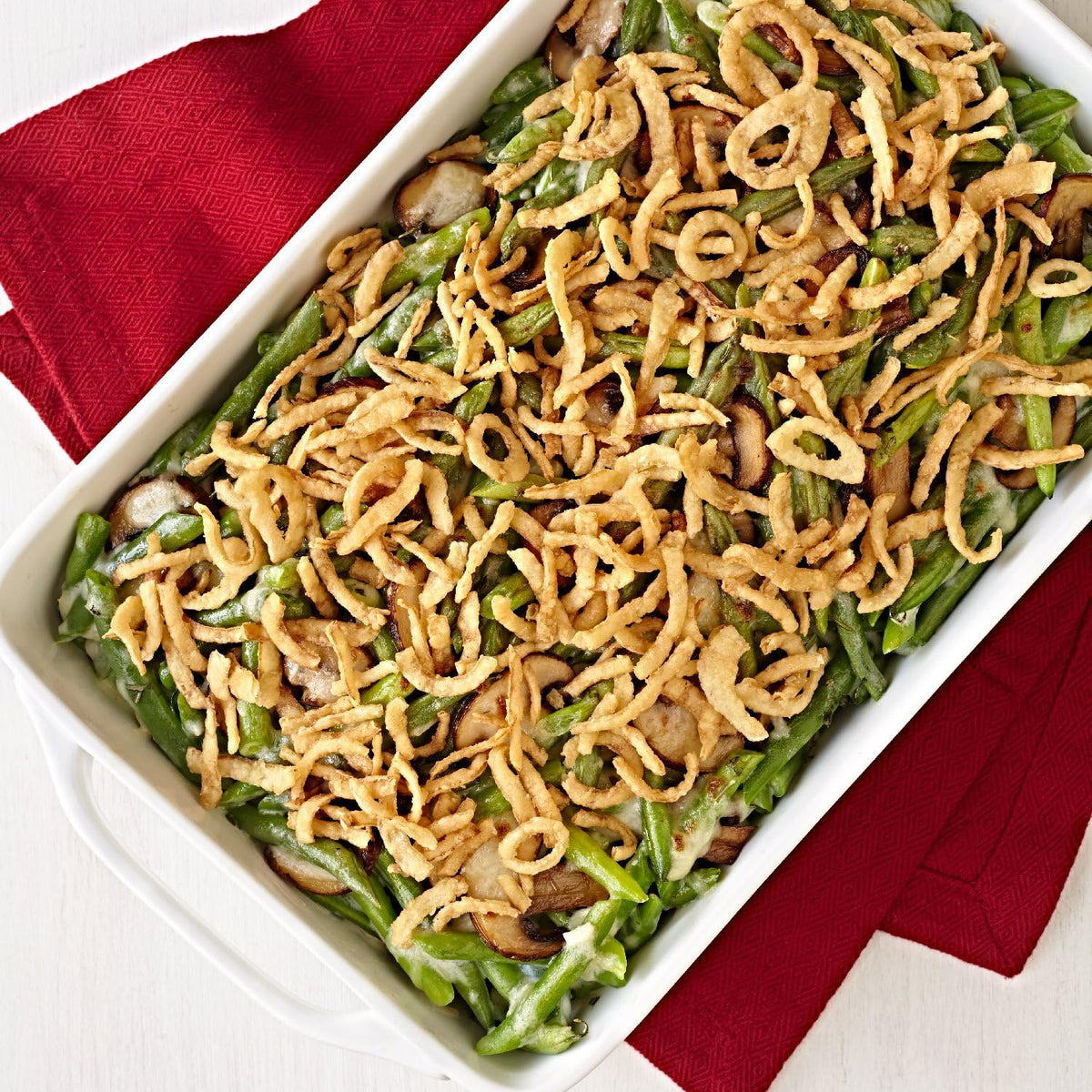 Close-up of Fresh Gourmet Lightly Salted Crispy Onions, crisp golden crunch.