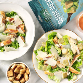 Fresh Gourmet croutons toasted to golden brown for savory flavor