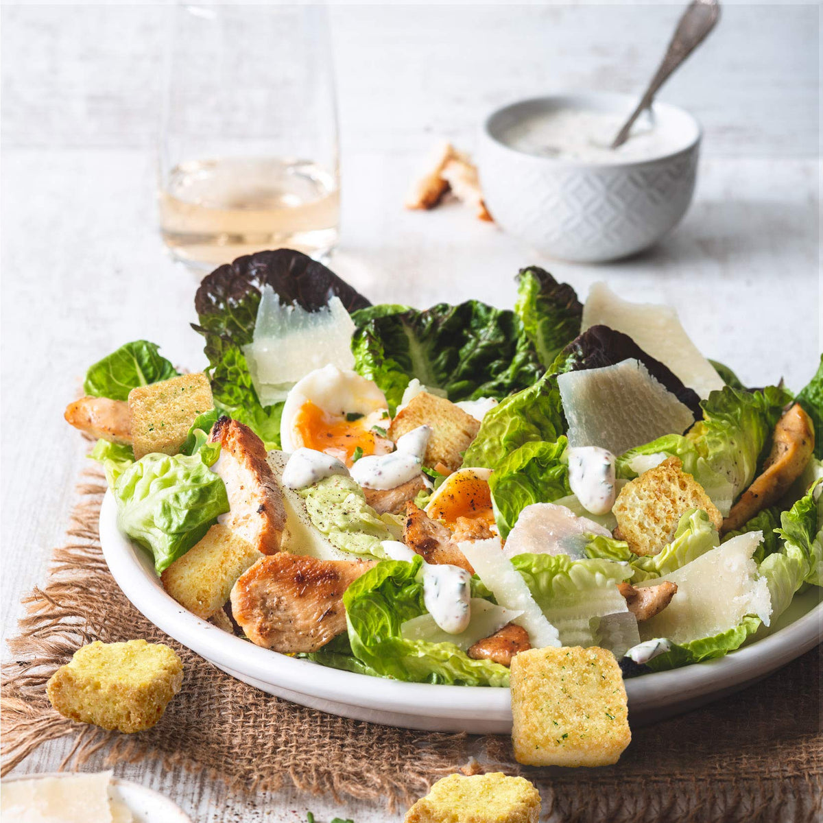 Fresh Gourmet Classic Caesar croutons elevate salads with savory texture