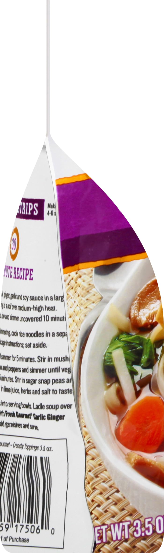 Fresh Gourmet wonton strip garnish enhances Asian-inspired dishes