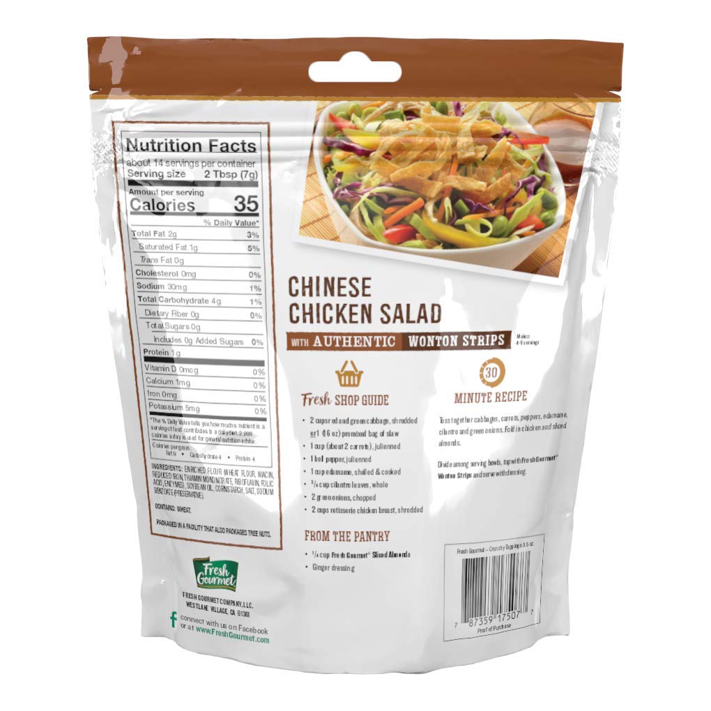 Fresh Gourmet Wonton Strips crispy bites add crunch to salads