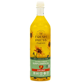 Fresh Press Farms sunflower oil bottle — smooth, buttery flavor for salads