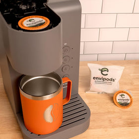 Notes of almond, orange, and chocolate in Fresh Roasted Coffee half-caf blend.