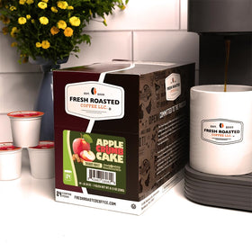 Coffee bag showcases fall flavor and 100% Arabica beans.