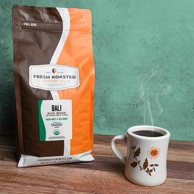 Fresh Roasted Coffee Bali Blue Moon pour-over yields clean, fruity notes