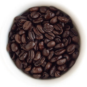 Fresh Roasted Coffee Black Knight ground coffee ready to brew.