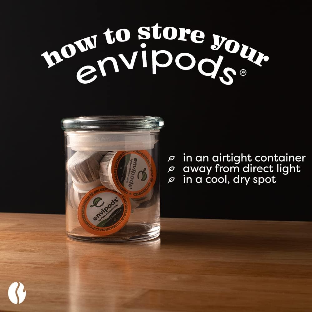 Fresh Roasted Coffee BPI compostable pod with sustainable design