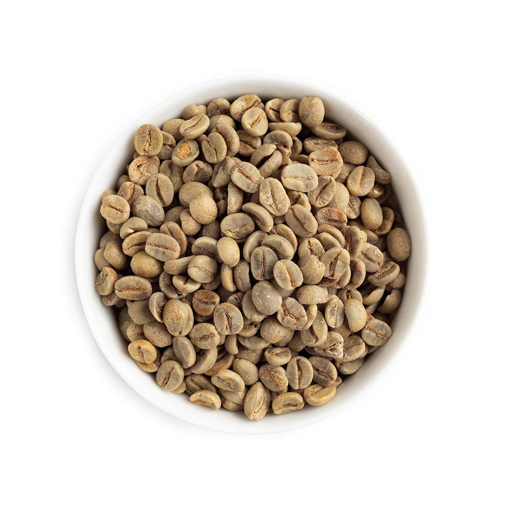 Fresh Roasted Coffee Brazil green beans closeup for roast profiling