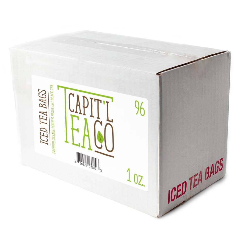 Fresh Roasted Coffee Capit’l T orange pekoe tea bags for rich iced tea