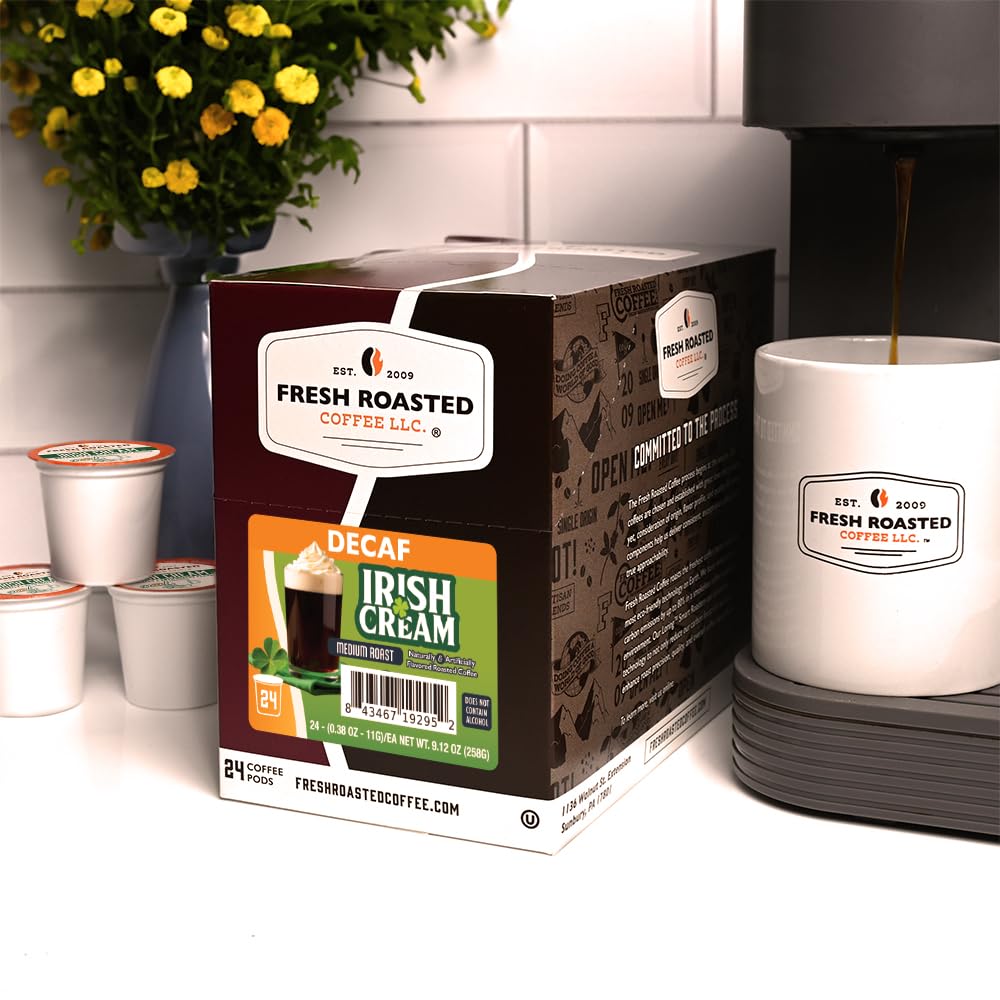 Home compostable grounds and filter in Fresh Roasted Coffee pod.