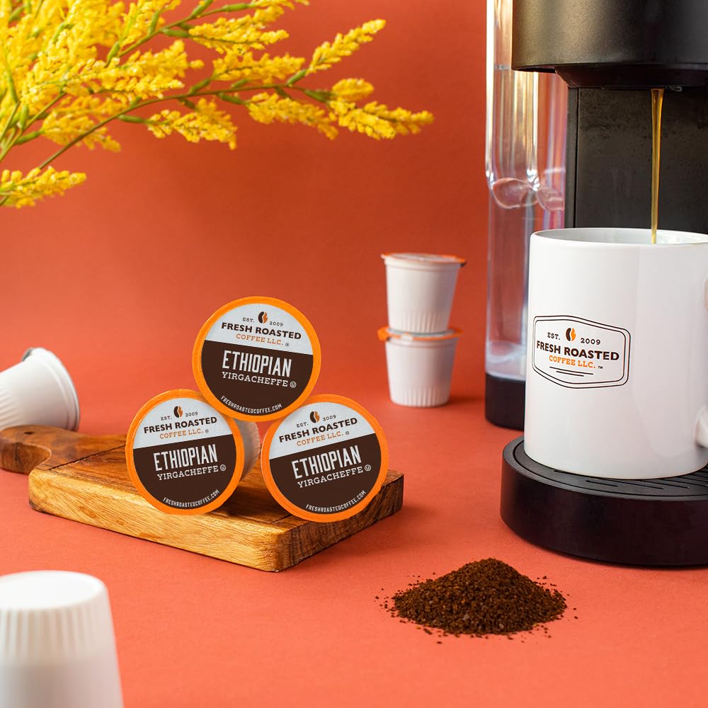 Fresh Roasted Coffee compostable grounds and filters reduce waste in daily brewing.
