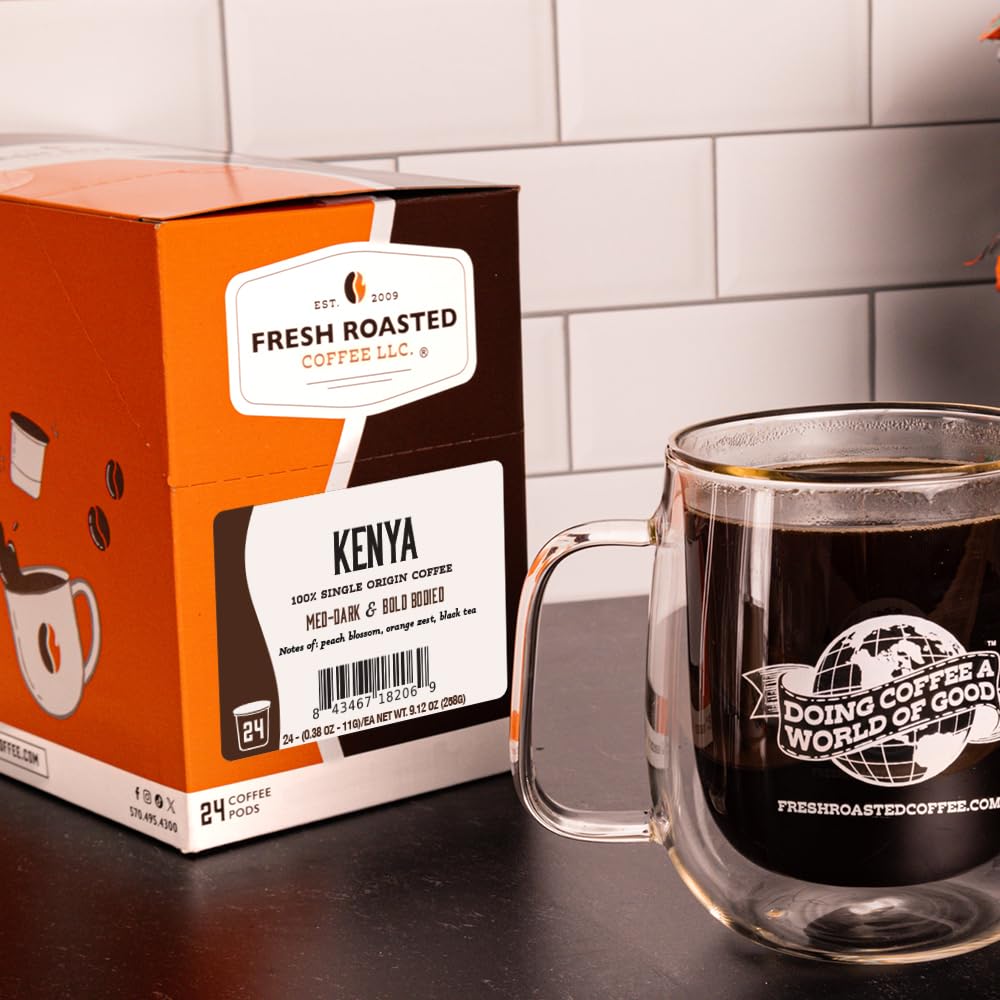 Home compostable grounds and filters from Fresh Roasted Coffee pods