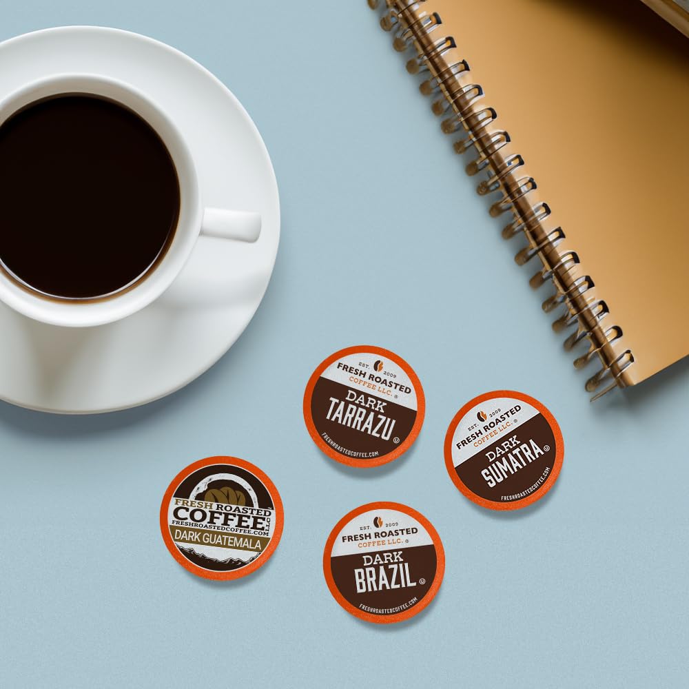 Fresh Roasted Coffee dark Brazil Cerrado pod with nutty chocolate notes