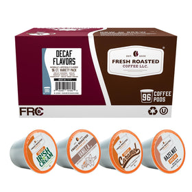 Fresh Roasted Coffee decaf vanilla pods with rich aroma and flavor