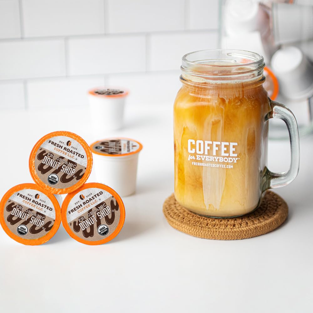 Fresh Roasted Coffee compostable grounds and filters in view promotes responsible waste practices.