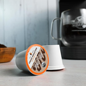 Fresh Roasted Coffee Donut Shop Pods nitrogen-flush preserve freshness after opening.