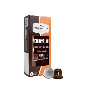 Fresh Roasted Coffee espresso capsules ready for Nespresso OriginalLine machines.
