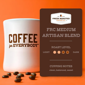 Fresh Roasted Coffee FRC OU Kosher certification seal signals trusted quality.