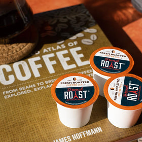 Fresh Roasted Coffee French Roast pod open box highlights packaging