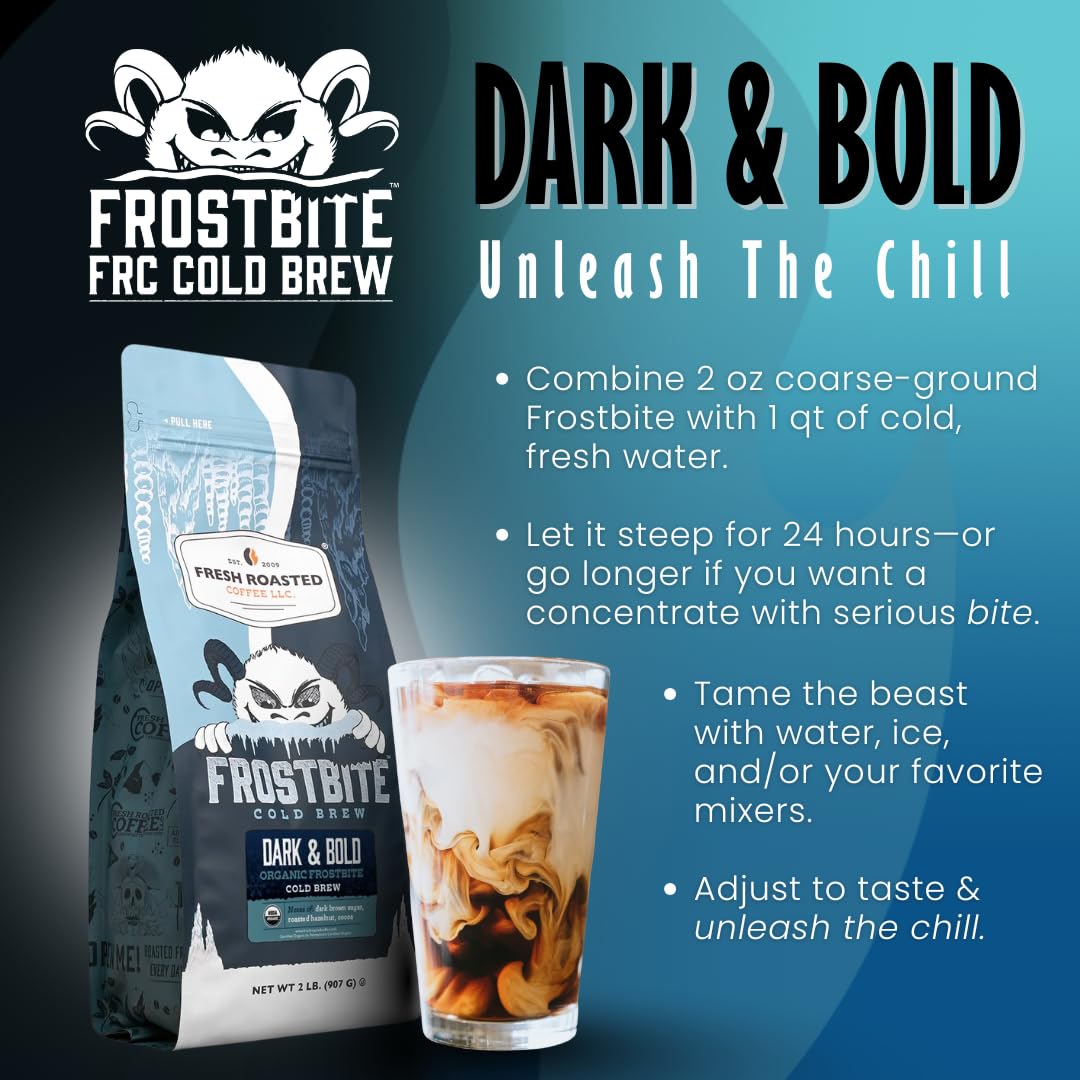 Fresh Roasted Coffee Frostbite Cold Brew arabica beans – premium beans for rich, bold aroma.