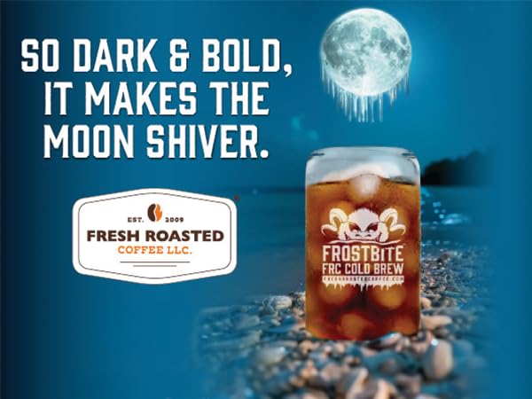 Fresh Roasted Coffee Frostbite Cold Brew packaging on shelf – convenient 2 lb bag for regular cold brew.