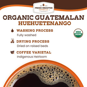 Fresh Roasted Coffee compostable grounds and filters reduce waste.