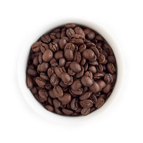 Fresh Roasted Coffee Guatemala Huehuetenango coffee beans ready for grinding.