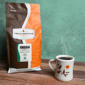 Fresh Roasted Coffee Honduran Marcala medium-roast beans, balanced body for everyday coffee.