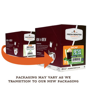 Fresh Roasted Coffee Irish Cream flavor pod with inviting aroma.