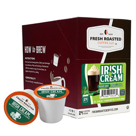 Fresh Roasted Coffee Irish Cream pod close-up for a smooth morning.