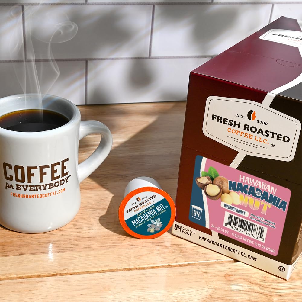 Fresh Roasted Coffee island-inspired mug scene suggesting tropical notes