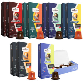 Fresh Roasted Coffee Italian craft espresso capsules for home use with bold crema.