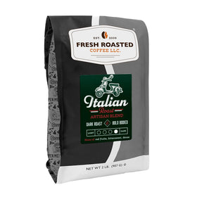 Fresh Roasted Coffee Italian Roast whole beans for a rich morning brew