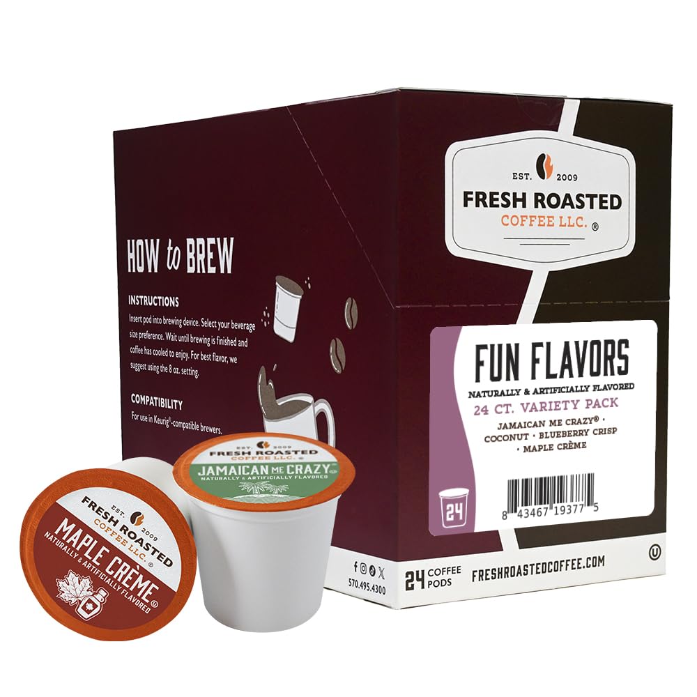 Fresh Roasted Coffee Jamaican Me Crazy pod close-up highlighting bold flavor