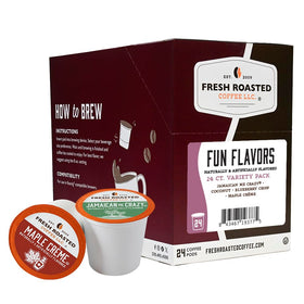 Fresh Roasted Coffee Jamaican Me Crazy pod close-up highlighting bold flavor